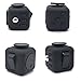 Fidget Cube & 360° Tri Fidget Hand Spinner - Anxiety Attention Decompress Toy - Relieves Anxiety for Children and Adults - Stress Reliever(Black)