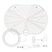 HDTV Antenna, Lipeno 50 Miles Range Indoor Amplified TV Antenna with Detachable Amplifier Singal Booster, USB Power Supply and 13FT+3FT High Performance Coaxial Cables – Transparent Cat Appearance