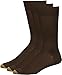GOLDTOE Men's Metropolitan Crew Dress Socks, 3-Pairs, Brown, Shoe Size: 6-12.5