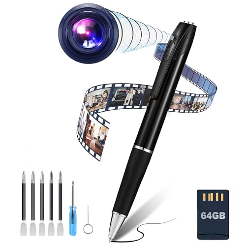 Pen camera Mini Spy Camera Hidden Camera with 64G SD Card