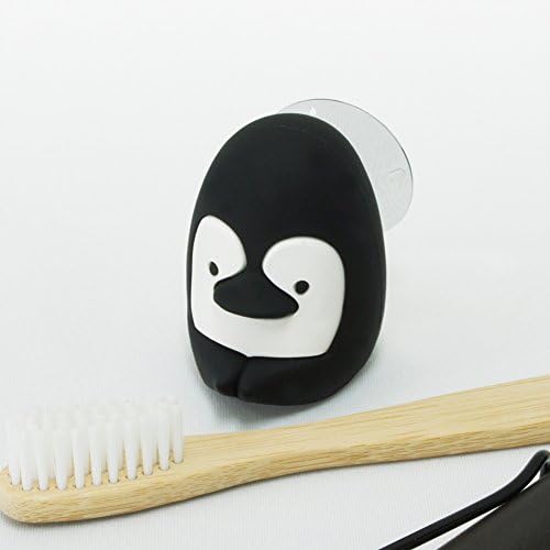MIKEEP Chikachika Toothbrush Holder Cute Animal Design Platinum Silicon Penguin