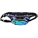 Dolores Girl Fashion Sequins Waist Bag Glitter Fanny Pack Mermaid Chest Bag Shoulder Bag (Black Green)