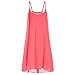 ROMWE Women's Spaghetti Strap Sundress Hollow Out Summer Chiffon Beach Short Dress
