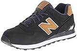 New Balance Men's ML574 Lux Pack Running Shoe, Black/Tan, 11.5 D US