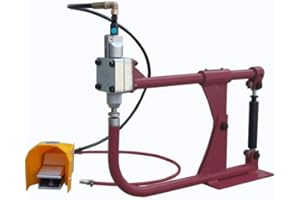 Kaka Industrial PPH24 Planishing Hammer,24" Throat Depth Air Operated Benchtop Hammer with 9 Anvils