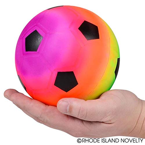 Rhode Island Novelty 6 Inch Rainbow Sports Vinyl Balls Set of 3