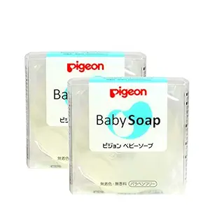 Pigeon Baby Soap Without Case, For New Born, Enriched with Jojoba, Chamomile and Olive Oil, Paraben Free, 90 gm, Pack of 2
