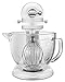 KitchenAid KSM155GBFP 5-Qt. Artisan Design Series with Glass Bowl - Frosted Pearl White