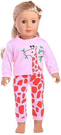 Cute Accessory Dress Toys Doll Clothes Wardrobe For 18 Inch American Girl Doll , 18-Inch American Girl New Clothes Doll Clothes (Without Dolls) (Pink)