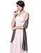 Kate Kasin Women's Dress Shawls and Wraps Soft Chiffon Evening Party Shawls Scarf Gray