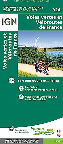 France Cycling Routes IGN #924 1:1M (French and English Edition)