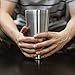 MASVIS 30 oz Stainless Steel Vacuum Insulated Tumbler Double Wall Travel Coffee Cup with Lid, Works Great for Ice Drink, Hot Beverage (1 pack, Stainless Steel)