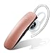 Bluetooth Earpiece for Cell Phones - GLCON Voice Command Bluetooth Headset Wireless Earbuds for iPhone Samsung Android - Hands Free Bluetooth Headphones with Mic for Trucker Driver Workout (Rose Gold)