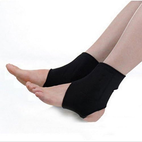 SOQNVLN Sports Protective Gear Safety Pad Safeguard Knee Elbow Wrist 2 Pcs Ankle Brace Support Spontaneous Heating Protection Magnetic Therapy Belt