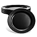 SPHERE PARTY PLATES/DINNER PLATES | 10 Inch Plastic Plates for Dinner/Wedding Etc.| Round Black Everyday Plate, 20 Pack | Elegant & Sturdy Heavy Duty Disposable Plates for all Holidays & Occasions