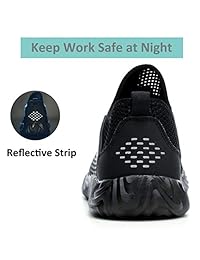 SUADEX Zapatos de acero indestructibles para hombre y mujer, zapatos de seguridad de trabajo, antideslizantes, zapatos de trabajo de construcción industrial para verano