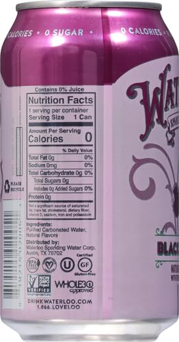 WATERLOO SPARKLING WATER WATERLOO BLACK CHERRY SPARKLING WATER, 12 FL OZ