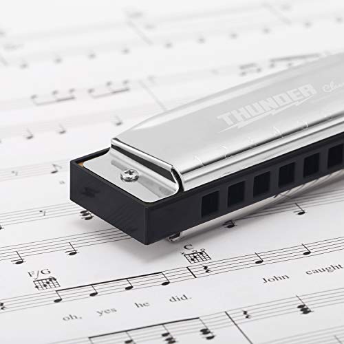 Focusound Thunder Harmonica for Beginners, Diatonic, Key of C