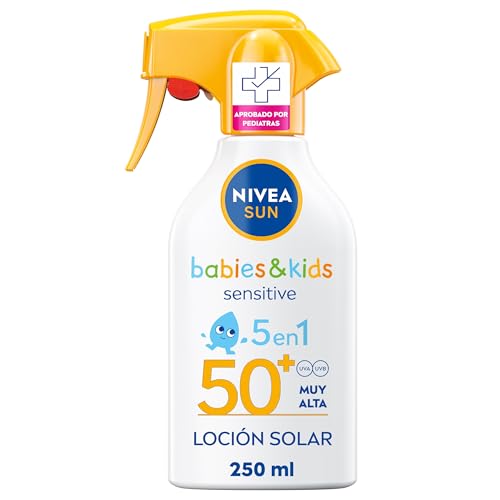 Babies & Kids Sensitive - Spray FP50+ - Protector Solar Infantil - Protección UVA/UVB - Resistente al Agua - Crema para Bebés y Niños - Piel sensible - Desde 6 meses - 250 ml