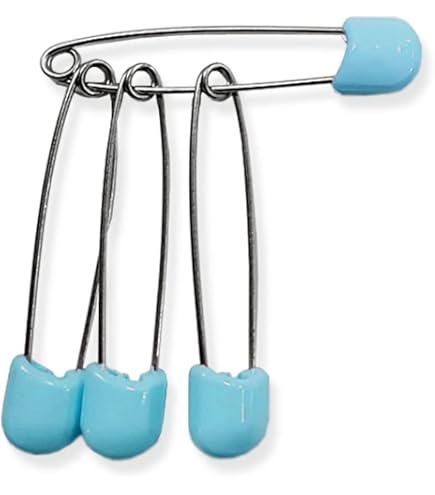Lot de 12 épingles à nourrice en plastique pour couches de bébé, 5,6 cm, attaches de tête durables avec fermetures à verrouillage de sécurité, idéales pour les couches en éponge, les couches