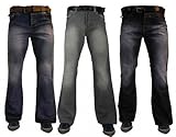 Zico Mens Classic Bootcut Fit Jeans Darkwash Lightwash & Sulphur Grey