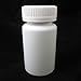 10 Pill Bottle Storage Container Pet Tin Vial White 100Ml Screw Cap Jar Medicine