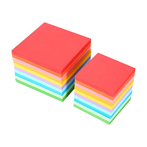 520pcs Origami Paper Square Folding Double Sided Printed with 10 Different Colors 7x7 cm