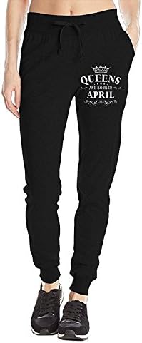 TeeStars - Birthday Gift For Women's Athletic Training Sweat Track Active Yoga Lounge Workout Fleece Warm Sweat Pants With Pockets Black L