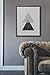 Geometric Art Print (Unframed), Modern Art Print, Abstract Art Poster, Mid-century Art, Cafe, Industrial, Loft, Triangle Wall Art, Black and White, 8x10