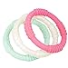 mooi baby - Teething Ring 3 Pack - Baby Teether Rings - Girl Baby - 100% Silicone Infant Teether - No BPA - Non-Toxic - Soothing Gums - Teether Bracelet - Sensory Rings