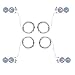 ITART Micro LED String Lights Battery Powered Set of 8 Cool White Mini Fairy Light 20 LED 6ft Ultra Thin Silver Wire Rope Lights for Craft DIY Costume Centerpieces Display