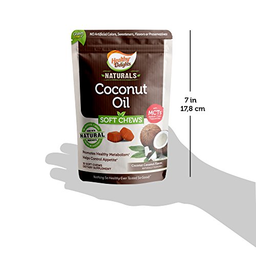 Healthy Delights Naturals, Coconut Oil Soft Chews, Promotes Healthy