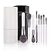 DUcare 8 Pcs Makeup Brushes Set With Designer Travel Case Cup, Professional With Synthetic Fiber