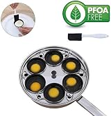 RUNZI Egg Poacher Pan Stainless Steel Induction 6 XL Cups view 3