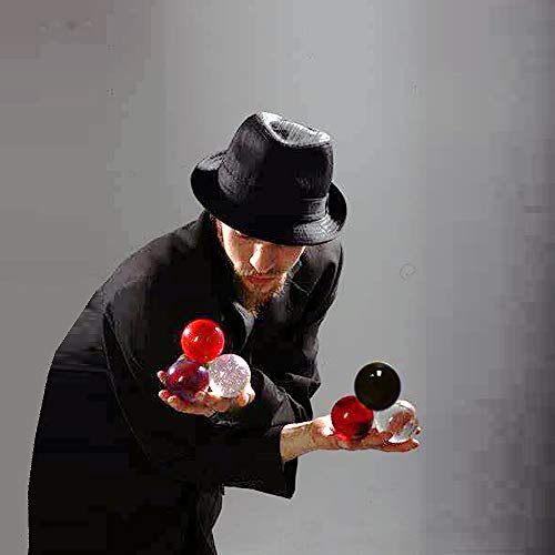 DSJUGGLING Solid Black Acrylic Contact Juggling Ball - 75mm - 3 inch