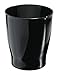iDesign Small Round Bathroom Trash Can - Ideal for Bathroom or Office, Black, Made in USA