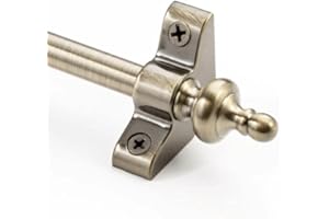 Zoroufy Inspiration Stair Rod Collection | 3/8" Tubular Rod with Urn Finials (28.5", Antique Brass)