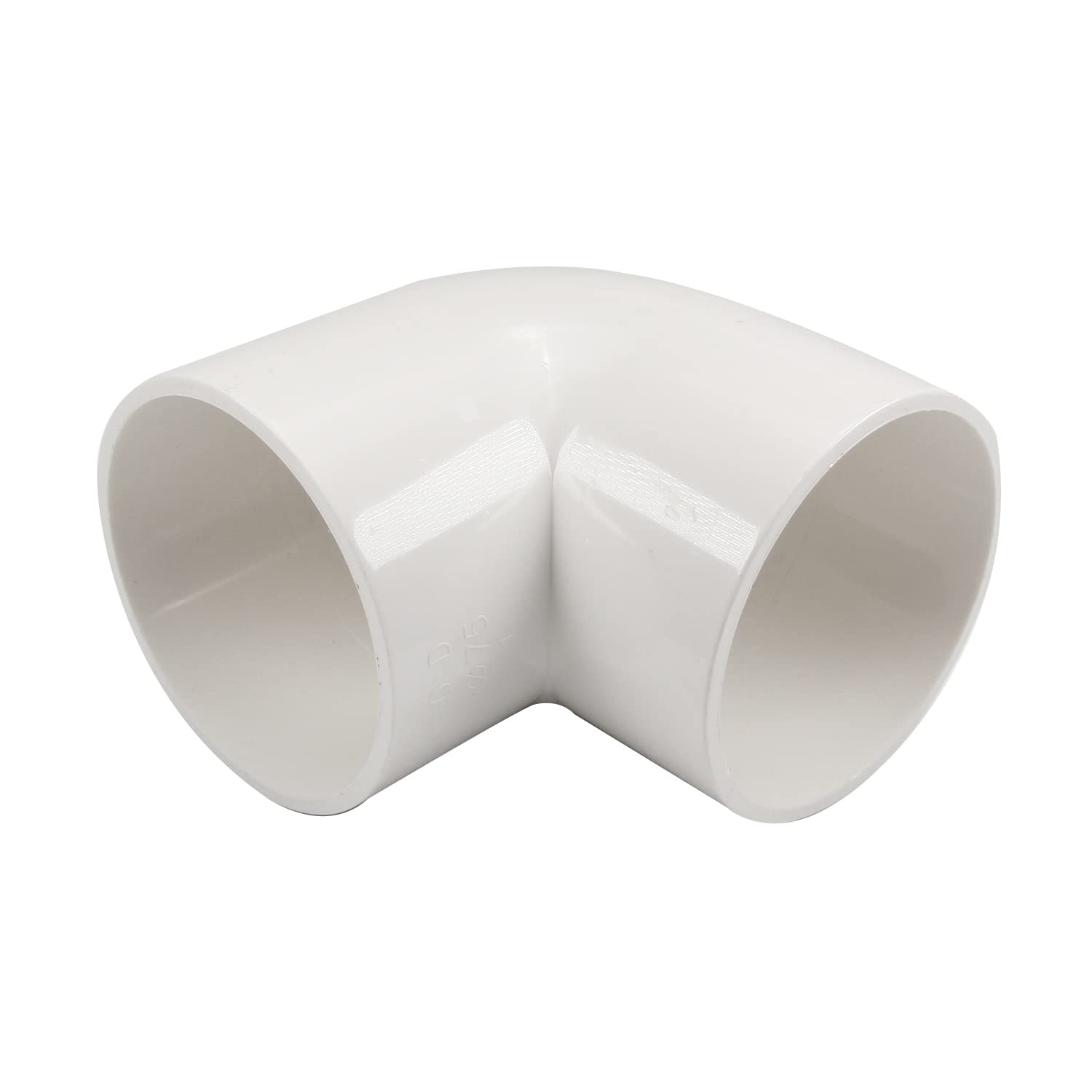 MroMax 1Pcs Pipe Fitting 75mm ID 90 Degree Elbow Water Tube Connector Support PVC Socket for Fix Hold Corresponding Pipes White