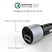 Dual USB Car Charger-oulin's Quick Charge 3.0 and 5V/2.4A 30W Total Output Car Charger for Samsung Galaxy S8/S7/Edge,iPhone 7/6s/Plus,iPad Pro/Ari 2/Mini,Nexus,HTC and Dashcam (Black)