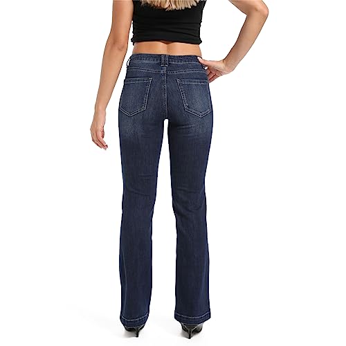 REFULONER WOMEN’S FLARE JEANS HIGH WAISTED JEANS FOR WOMEN STRETCH DENIM PANTS COMFY CLASSIC PANTS BOOTCUT JEANS