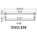 Randall Series 24-in. Towel Bar Bath Accessories, Brushed Nickel