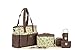 SoHo diaper bag Curious Monkey 6 pcs nappy tote bag for baby mom dad stylish insulated unisex large capacity multifunction durable includes changing pad stroller straps lunch box bottle case
