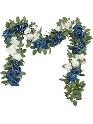 PARTY JOY 2pcs Artificial Flower Garland Fake Rose