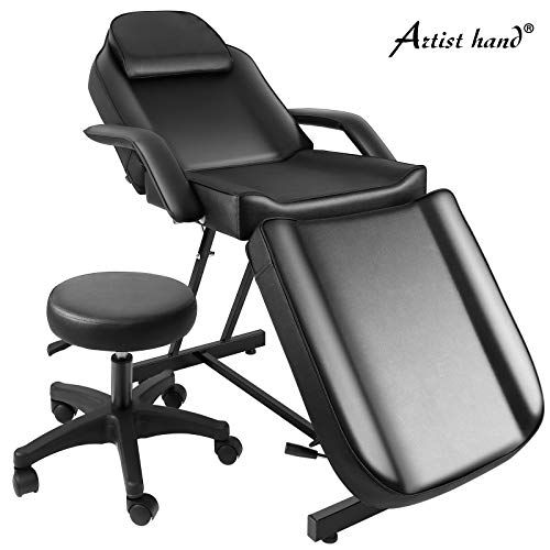 Artist Hand Massage Table Adjustable Massage Bed W/Free Barber Stool Spa Bed Salon Massage Equipment (Best Eyebrow Tattoo Artist)