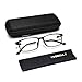VVDQELLA 2.5 Reading Glass Men, Blue Light Blocking Glasses for Computer, Lightweight Square Frame Spring Hinges Anti Glare