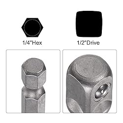 uxcell 1/2" Drive Socket Accessory Set, 32mm Deep
