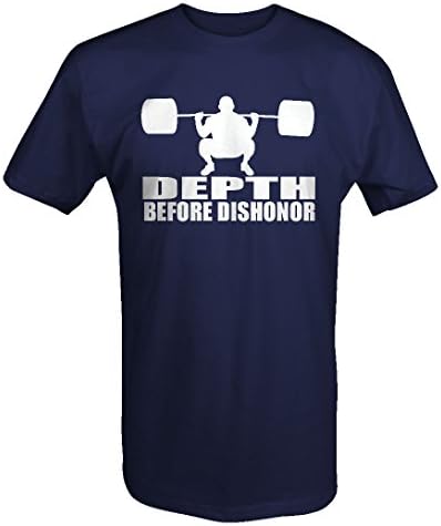 Depth Before Dishonor Workout Powerlifting Squat T shirt - Large