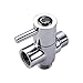 KES Brass Shower Arm Diverter Valve for Handheld Shower Head and Fixed Shower Head Universal Bathroom Shower System Replacement Component Chrome, PV14-CH