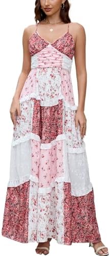 aderny patchwork floral maxi dress pink Everyone's latest obsession: the Aderny Patchwork Floral Maxi Dress 