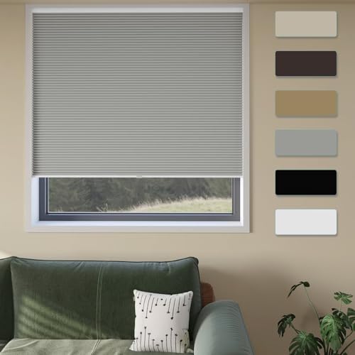MYshade Cordless Cellular Window Shades Grey